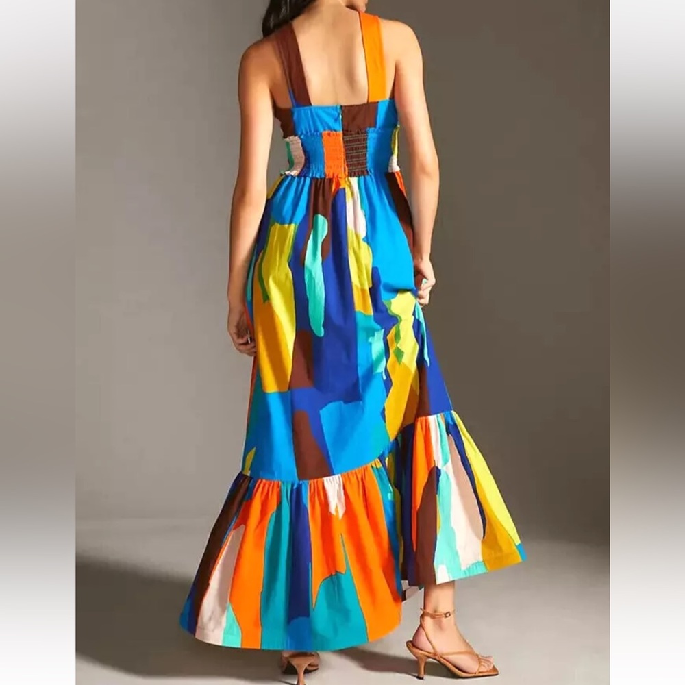 Anthro Tracy Reese Maxi Dress 3X Halter Boho Viral Luxury Statement NWT - Picture 5 of 12